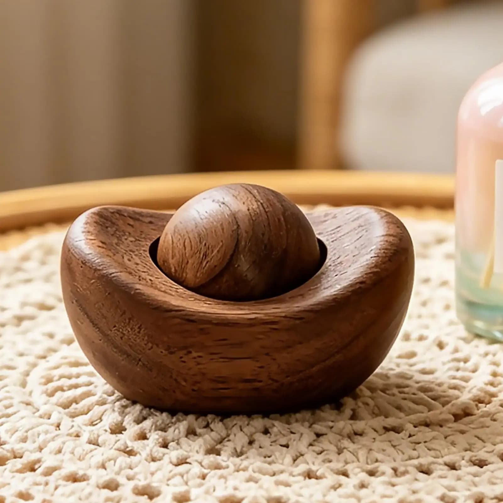 Diffusore per Auto Senza Fiamma, Profumo a Lunga Durata con Design a Moneta Cinese Antica, Diffusore in Legno per Auto, Camion, Casa, Scrivania, Soggiorno