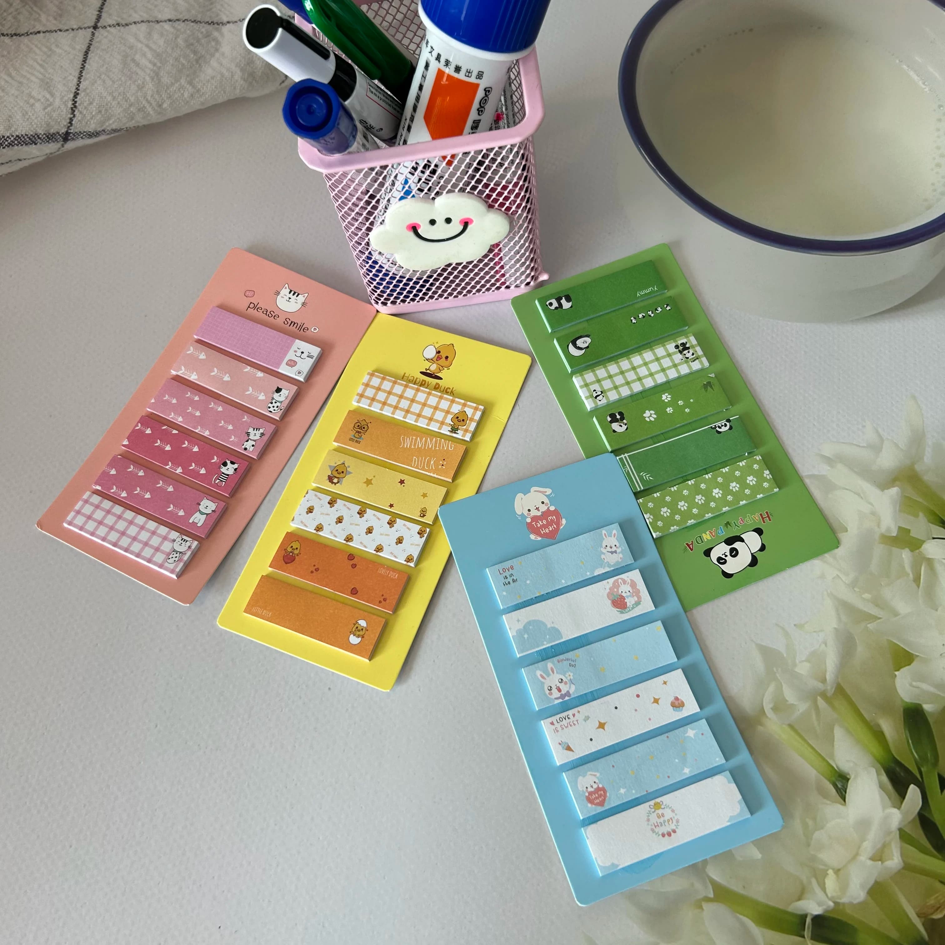 Note adesive in carta Kawaii Blocco note creativo Taccuini memo Ufficio Scuola Cancelleria Adesivi adesivi Pubblicato Blocco note appiccicoso