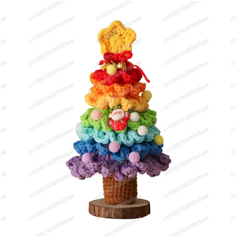 Decorazioni natalizie atmosfera disposizione della scena piccoli ornamenti Albero di Natale vestire mini uncinetto da tavolo