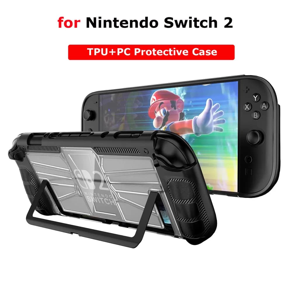 Guscio rigido in TPU + PC per Nintendo Switch 2 Custodia protettiva antigoccia NS2 Custodia protettiva resistente ai graffi antiurto a prova di caduta