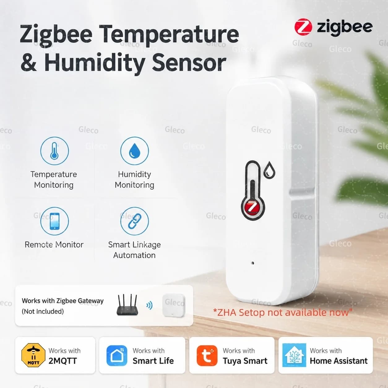 Tuya Zigbee 3.0 Mini Temperature And Humidity Sensor Indoor Smart Home Thermometer Hygrometer Remote Work With Z2M Smart Life