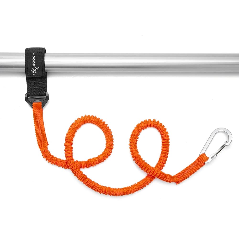Corda elastica regolabile per pagaia da kayak con gancio di sicurezza, cordino a spirale per canna da pesca, accessori per barche a remi