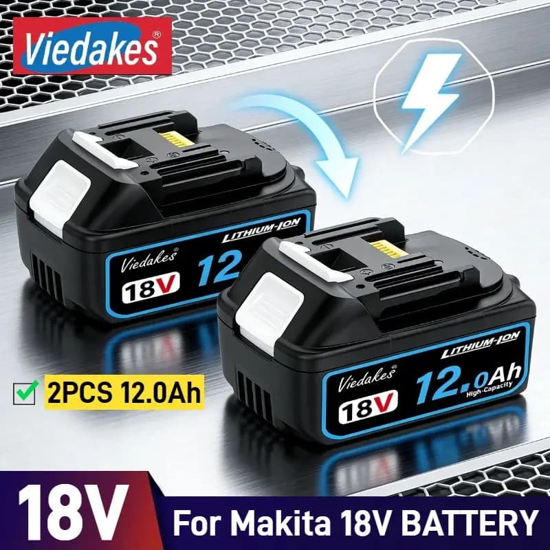 New rechargeable 18 V 12000 mAh battery, replacement for Makita 18 V DDF487 DGA405 DTW700 DTD173 HR140Z DJV182Z