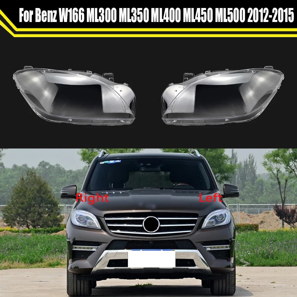 Auto Faro Anteriore Copertura Lampada di Vetro Tappi Paralume Lente Borsette Per Mercedes-Benz W166 ML300 ML350 ML400 ML450 ML500 2012 ~ 2015