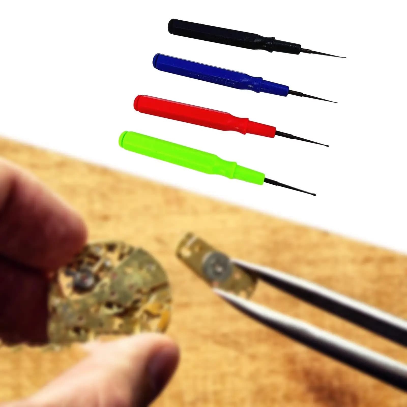 Set di oliatori per orologi da 4 pezzi Penne oliatrici di precisione versatili per affari di orologiaio
