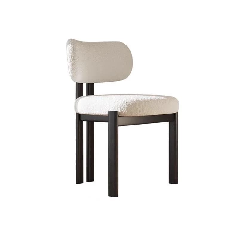 Poltrona di Lusso in Velluto Bianco con Gambe in Acciaio Inox/Legno per Soggiorno e Sala da Pranzo