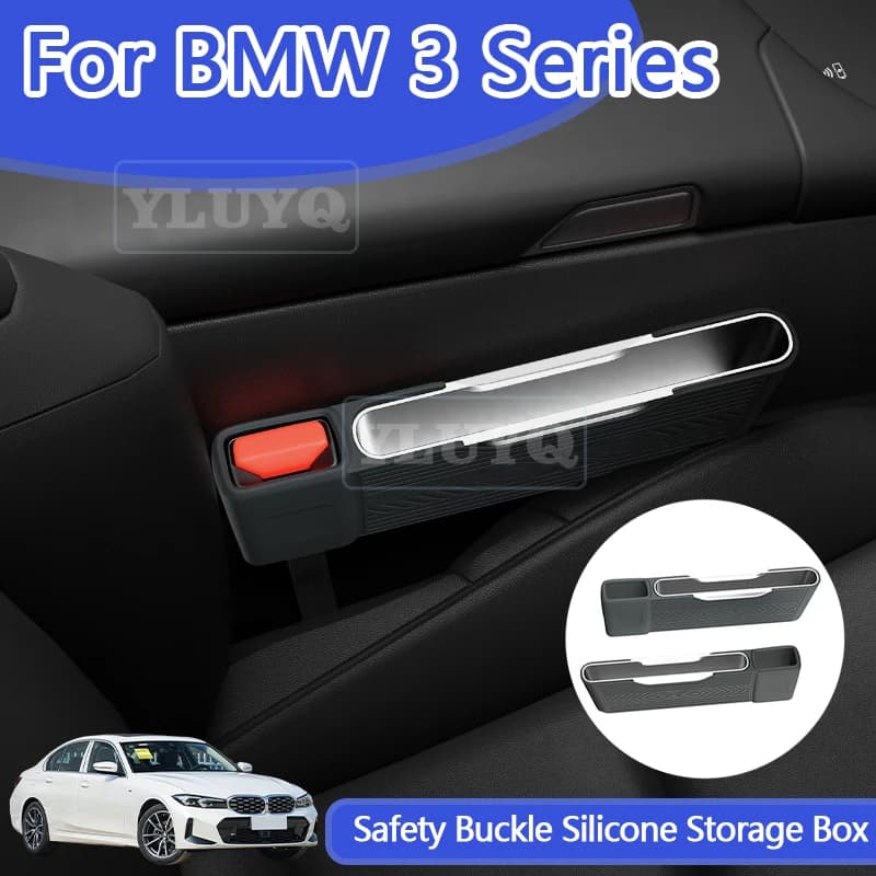 Per BMW Serie 3: Tasca portaoggetti laterale per sedile auto, contenitore portaoggetti in silicone ABS per interni auto, organizer per spazi tra i sedili, riempitivo per fessure del sedile, accessori per interni auto