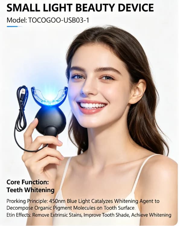 Rimuovi Placca e Tartaro Dentale - Lampada per Bellezza Dentale, Kit Sbiancante Denti con Luce LED, Sbiancamento Denti ad Alta Efficienza