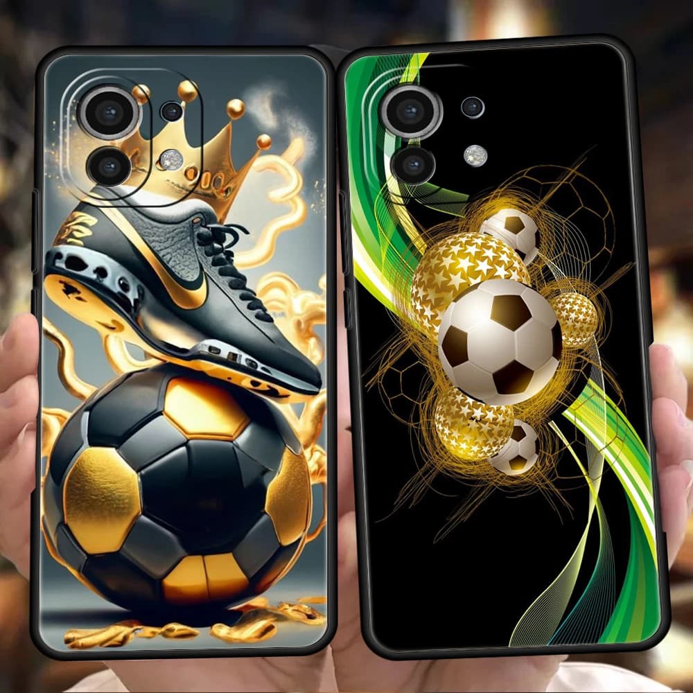 Custodia per telefono sportivo da calcio per Xiaomi Mi 14 13 12 11 Ultra 13T 12T Poco C51 F3 F4 F5 X3 X4 NFC M3 Pro Lite 5G borse in Silicone