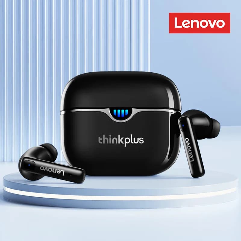 Choice Lenovo LP15 Wireless Bluetooth 5.3 Low Latency Gaming Headphones HD Pro 6 Power LED Display Headphones 300mAh