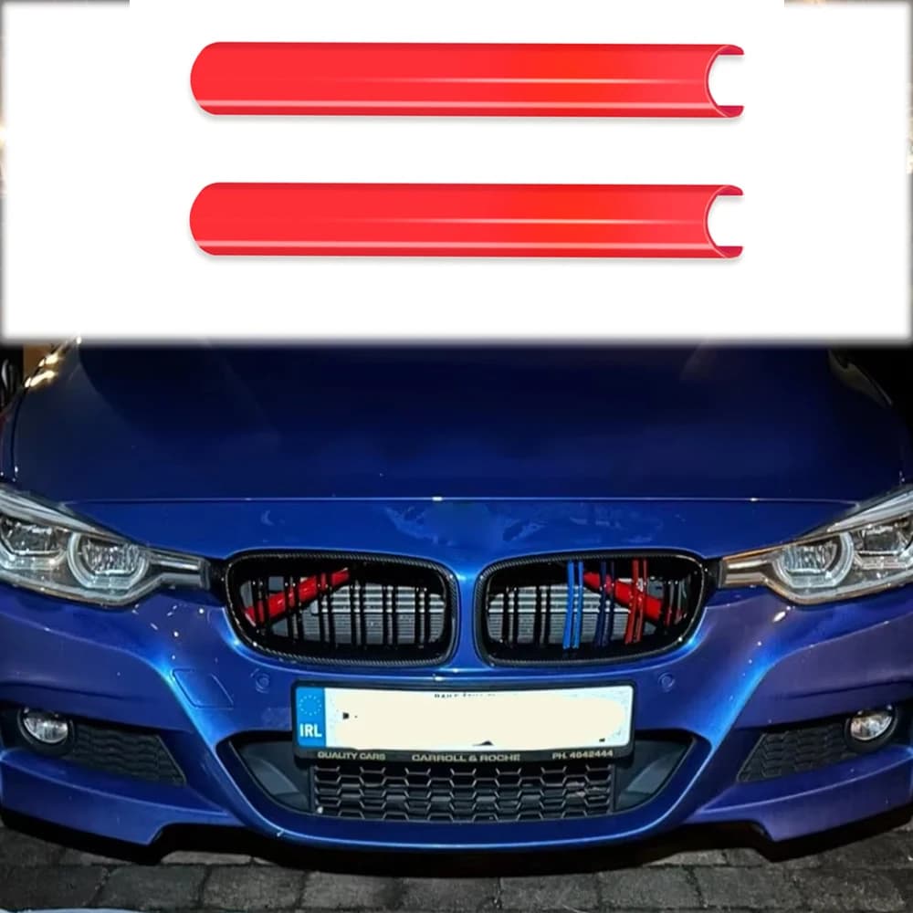 2pcs Car Front Grille Trim Strips V Brace M Sport Bar Decoration For BMW F20 F21 F22 F23 F30 F31 F32 F33 F34 F35 F36 F40 F45 F46