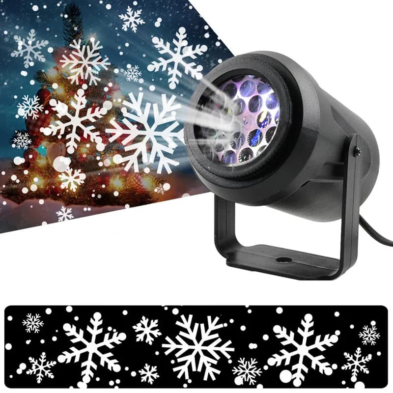 Luci per proiettori di fiocchi di neve Proiettore di fiocchi di neve di Natale Luci per decorazioni da giardino per feste Decorazione natalizia per palcoscenici a LED