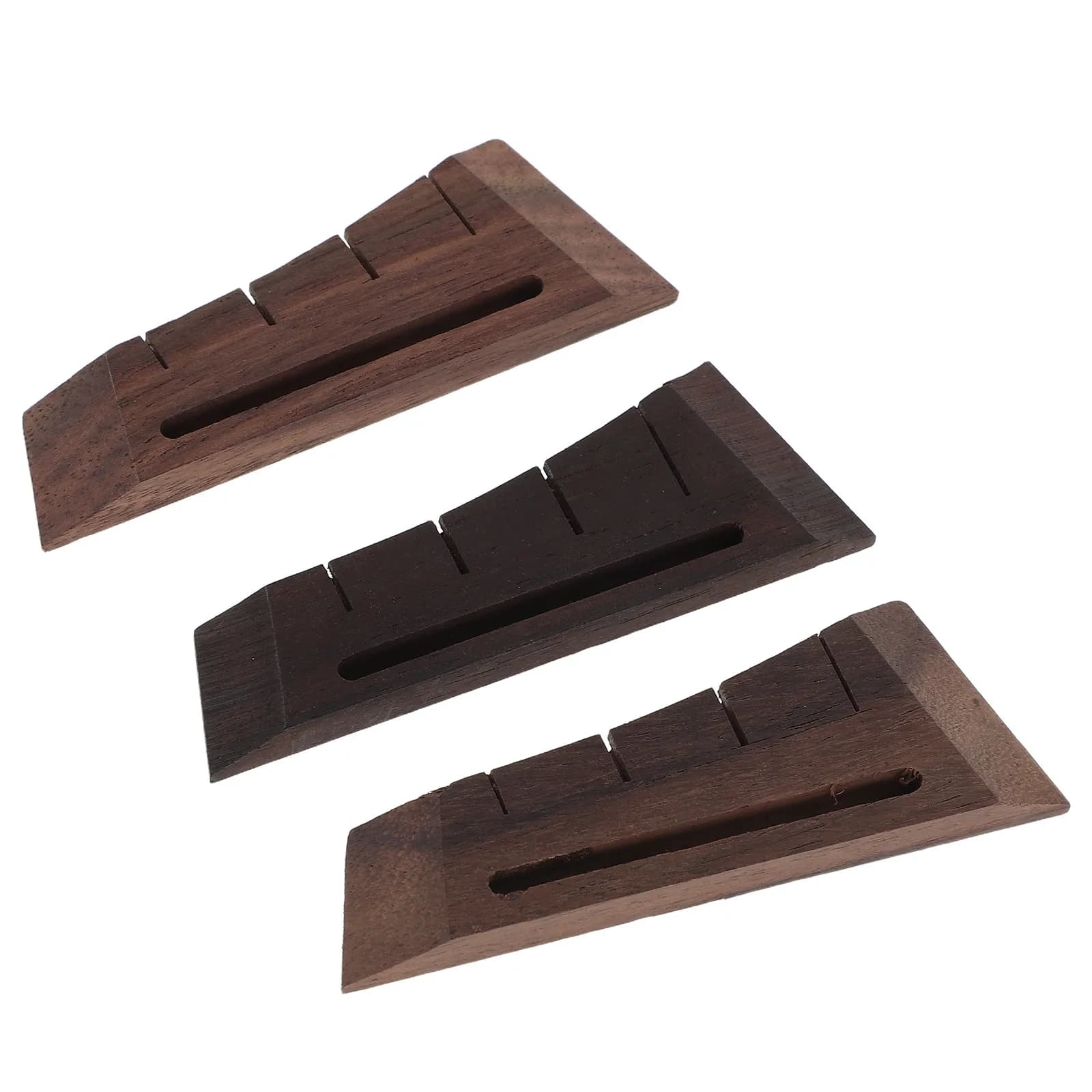 3Pcs Wood Ukulele Bridge Curved Saddle Acoustic Guitar Replacement Parts for 4 String Ukulele DIY Repair Accessories Tone