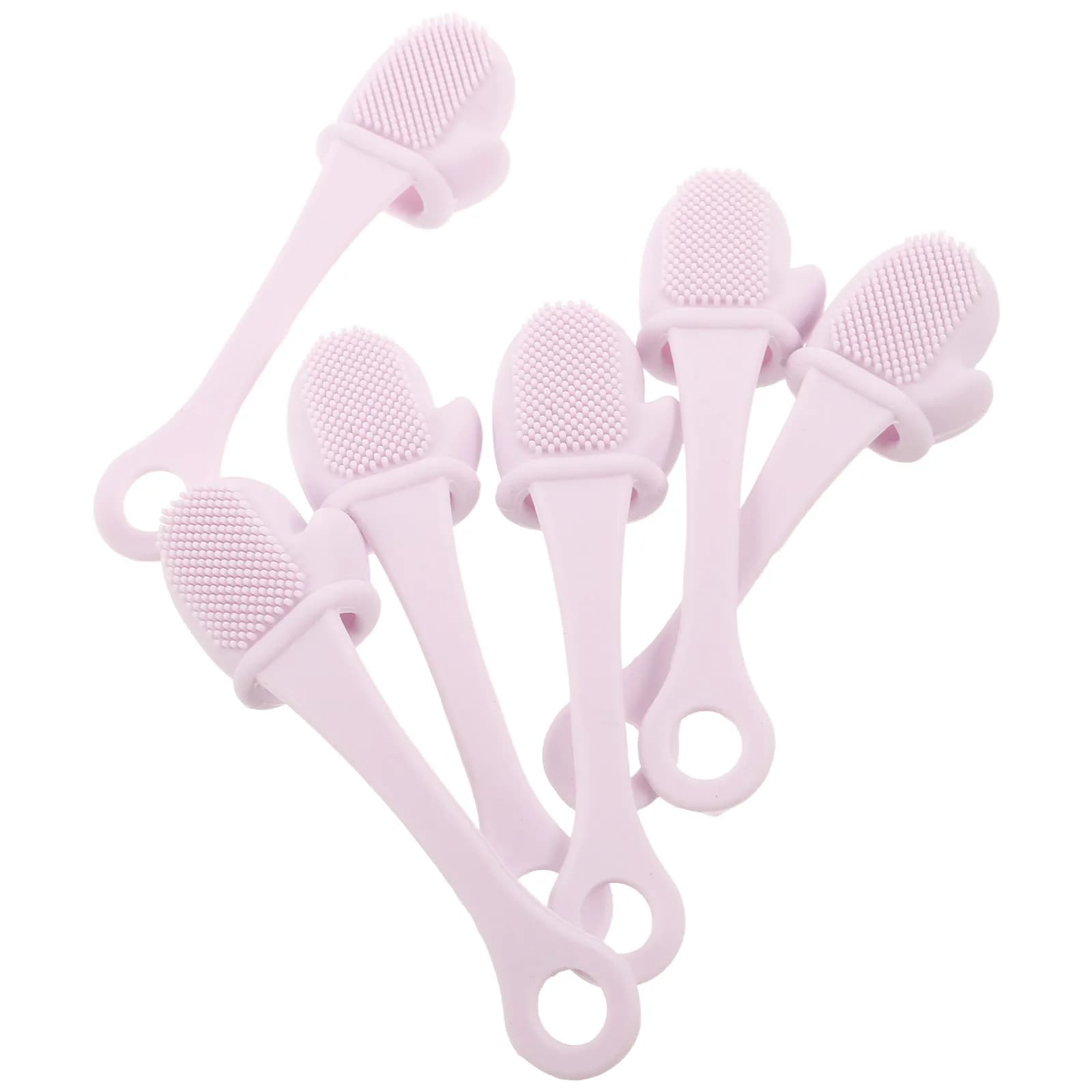 6Pcs Facial Silicone Cleansing Brush Deep Pore Cleaning Manual Face Scrubber Exfoliating Blackhead Removal Tool for Home Travel