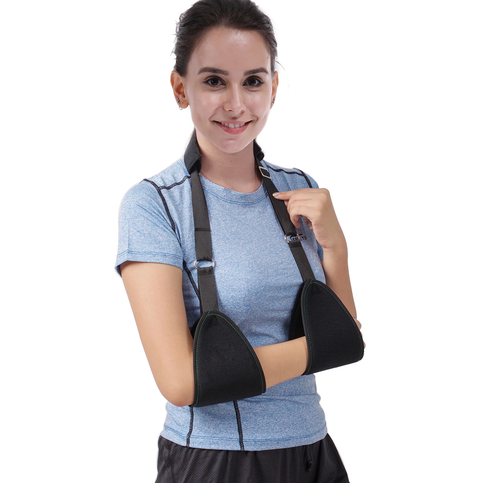Imbracatura per braccio, spalla, immobilizzatore, polsino rotatore, polso, gomito, avambraccio, supporto, cinghia con morbido e confortevole, imbottito leggero e bagnato