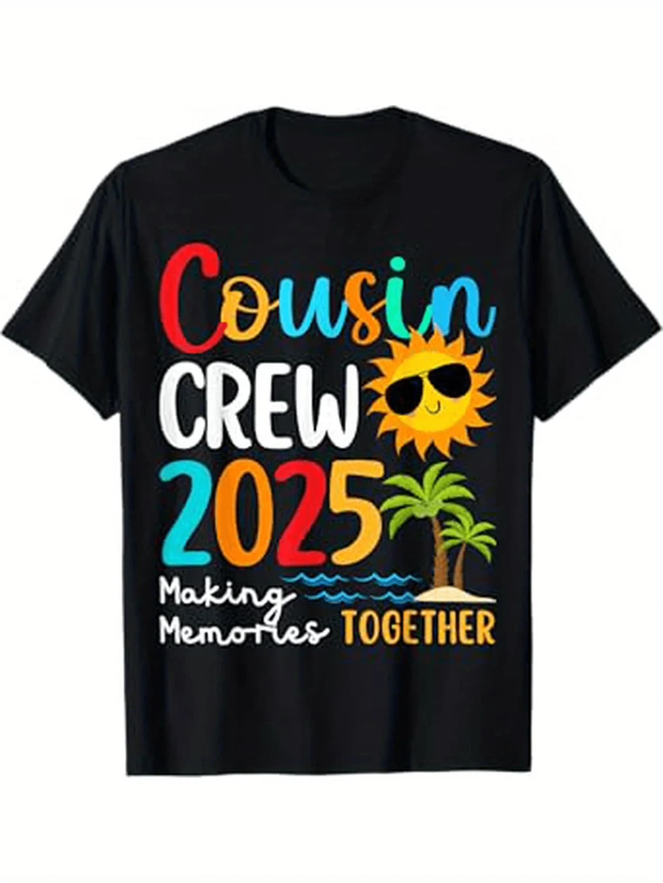 T-shirt da spiaggia Cousin Crew del 2025 - 100% cotone, S-XXXL, maglietta unisex abbinata alle vacanze