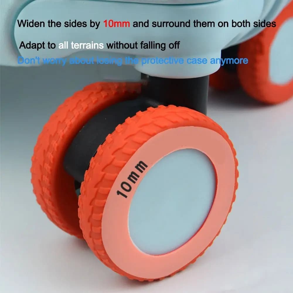 8PCS Bagagli da viaggio Ruote per scarpe Valigia in silicone Ruote Copertura di protezione Trolley silenzioso Box Ruote Copertura Accessori per bagagli