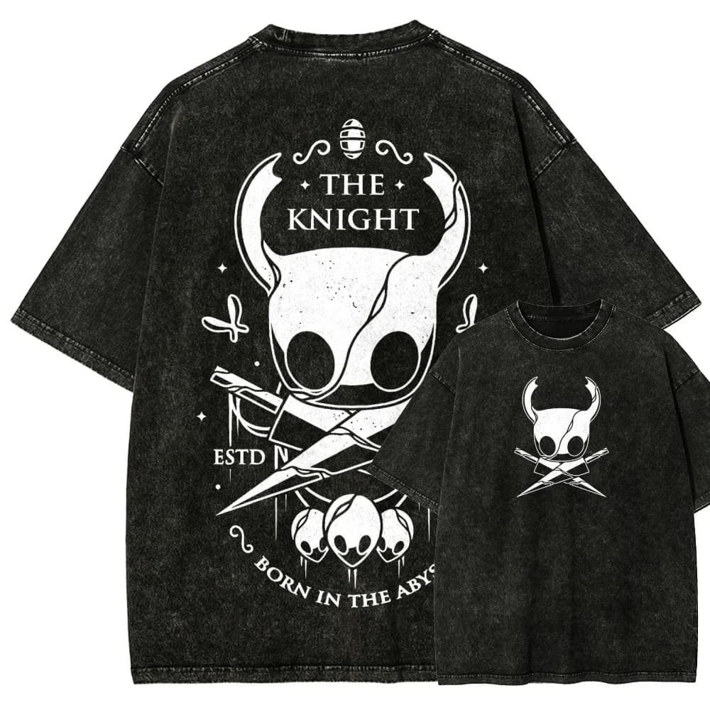 Nuove T-shirt Vintage con Stampa Grafica Hollow Knight, Stile Gotico, Oversize, in Cotone, per Uomo e Donna