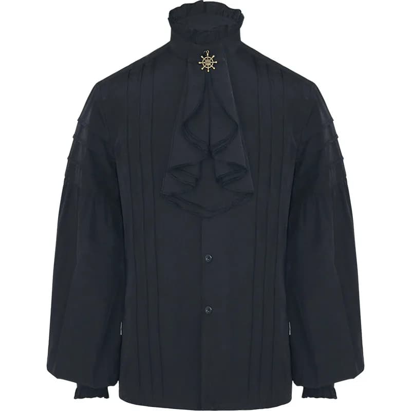 Victorian gothic shirt Chemise Homme medieval Renaissance man pirate vampire costume cosplay Halloween party