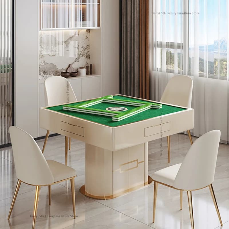 Tavolo da Mahjong Automatico di Lusso Moderno, Tavolo da Pranzo Integrato a Doppio Uso, Silenzioso, di Alta Gamma, per Scacchi e Carte, Arredamento per la Casa FYMT