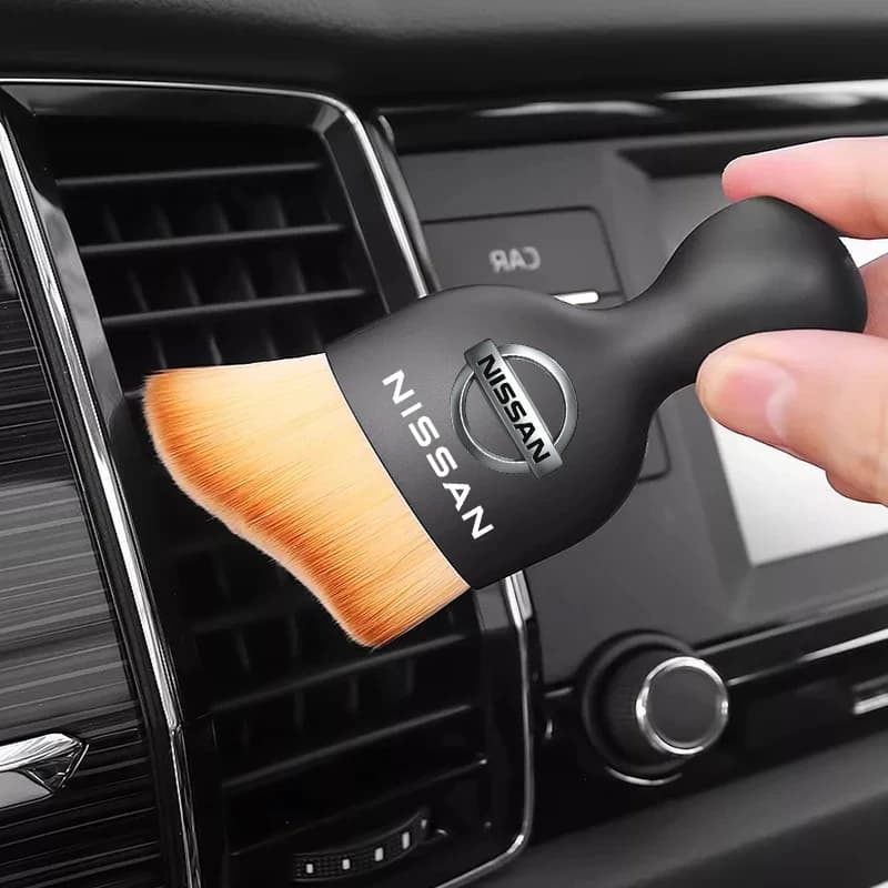Spazzola morbida per la pulizia delle prese d'aria dell'auto, strumento per la pulizia degli interni, per Nissan J10 X-Trail Qashqai Juke Leaf Micra NOTE Patrol Pulsar