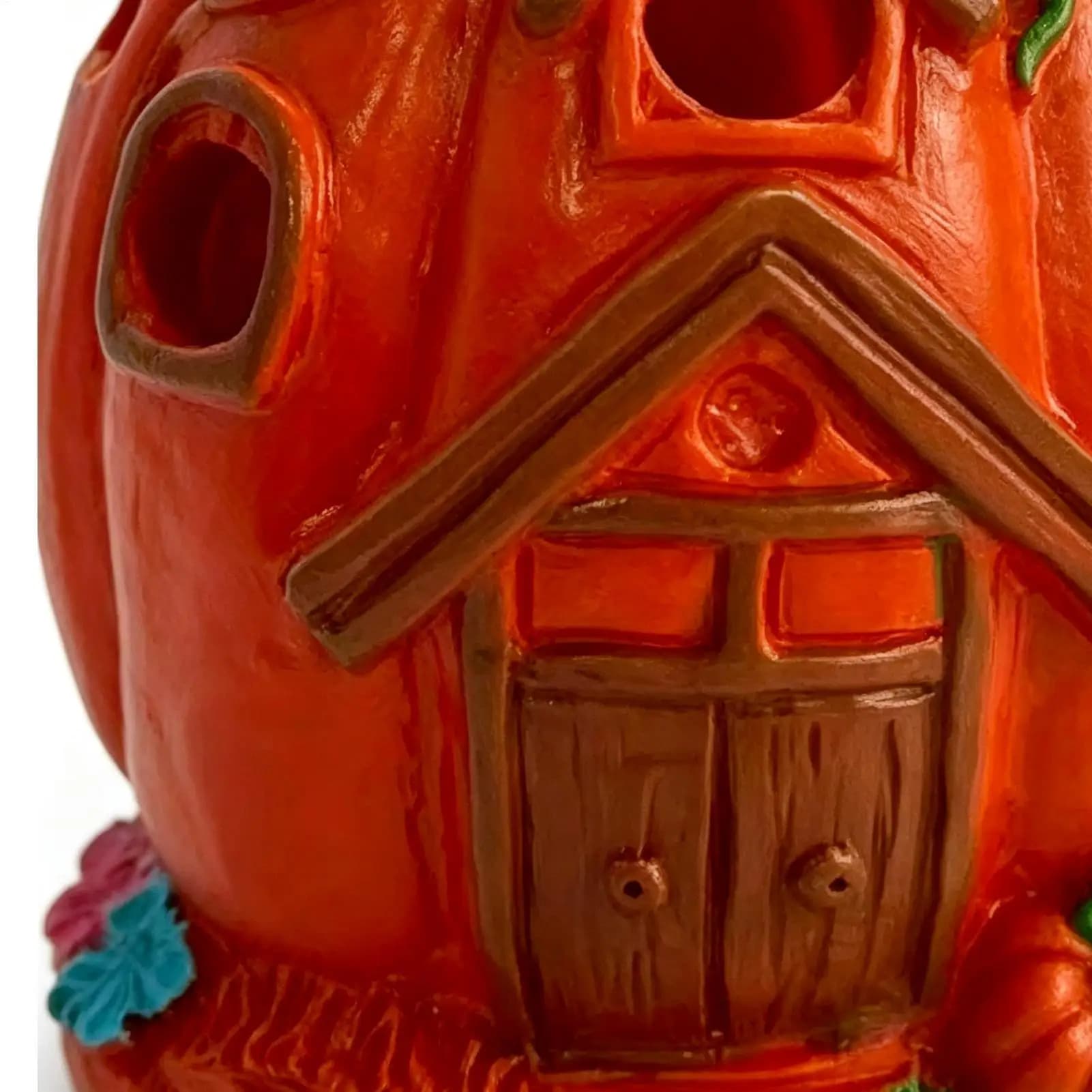 Light Up Pumpkin Cottage Halloween Nightlight Table Ornament Pumpkin House Decorative Light For Home Apartment Farmhouse Party