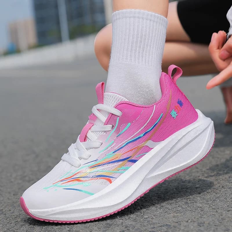 Running Shoes Men Thick Bottom Lightweight Sneakers Men Mesh Breathable Wear-resistant Fashion Lace-up Casual Sports Shoes Mens