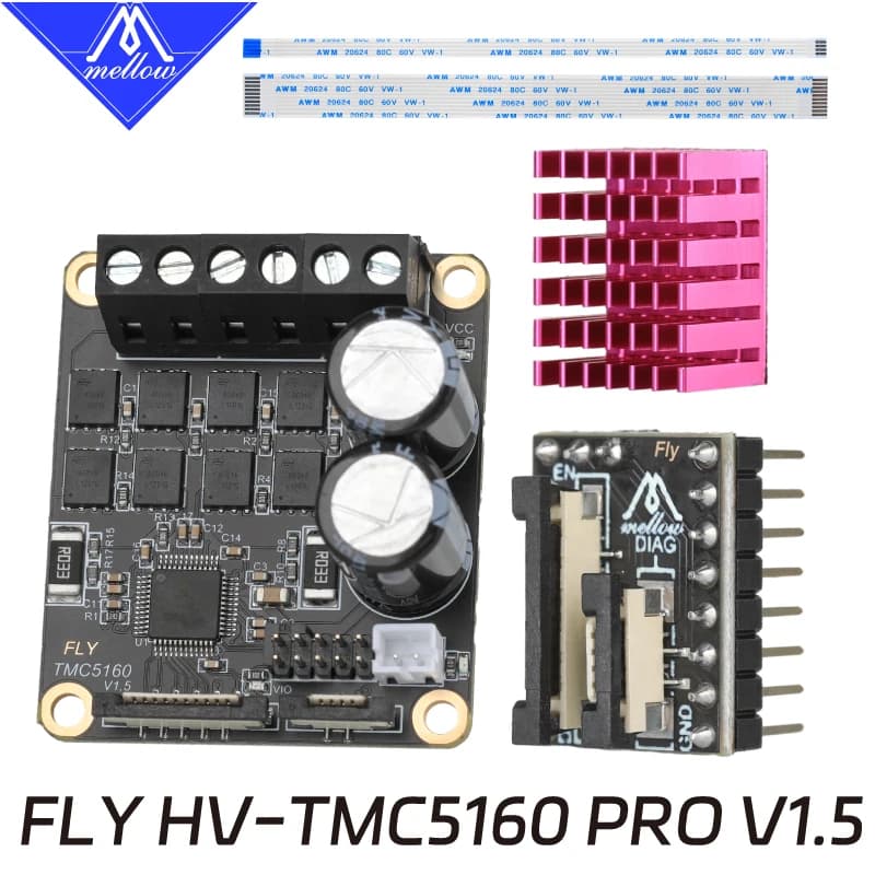 Mellow Fly 24V/48V HV TMC5160 Pro V1.5 Driver del motore passo-passo StepStick SPI silenzioso per parti della stampante 3D Marlin / Klipper / RRF