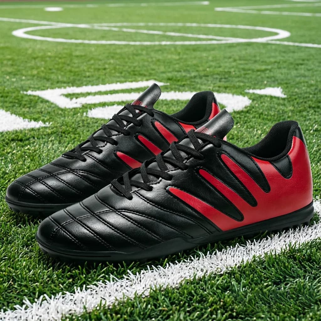 Youth Soccer Boots PU Fabric Upper Rubber TF Studs Anti-Slip Wear-Resistant High Quality Children Sports Footwear