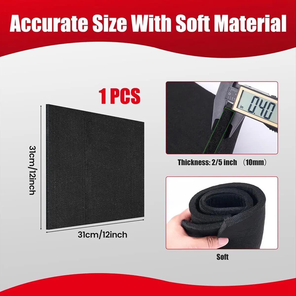ABPP Heat Soldering Mat 12x12 Inch, 10mm Thick Fireproof Welding Blanket, for HVAC, Plumbing, Welding, 1 Pack