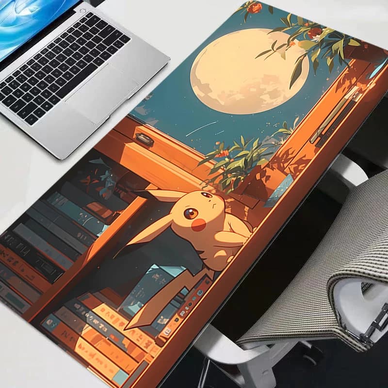 Mouse Mats Large P-Pikachu Rubber PC Computer Game Accessories Mouse Mat Desk Mat Locking Mouse Mat