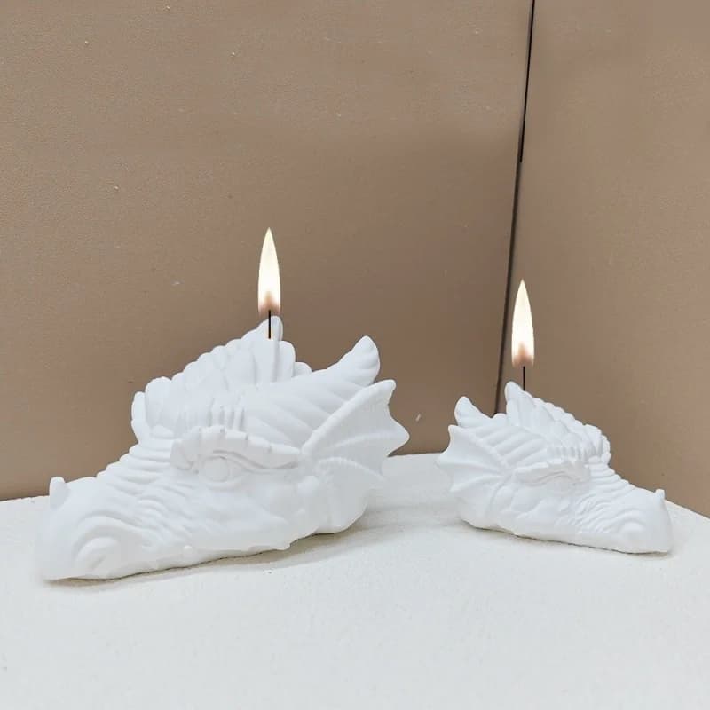3D Testa di Drago Candela Stampo In Silicone FAI DA TE Longan Forma Aromaterapia Candela Sapone Gesso Resina Colata Stampo Complementi Arredo Casa