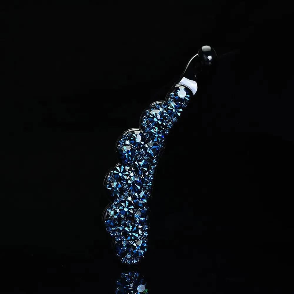 Fermaglio per capelli semplice con diamante per donna e ragazza, accessorio per capelli stile coreano, fermacoda a banana