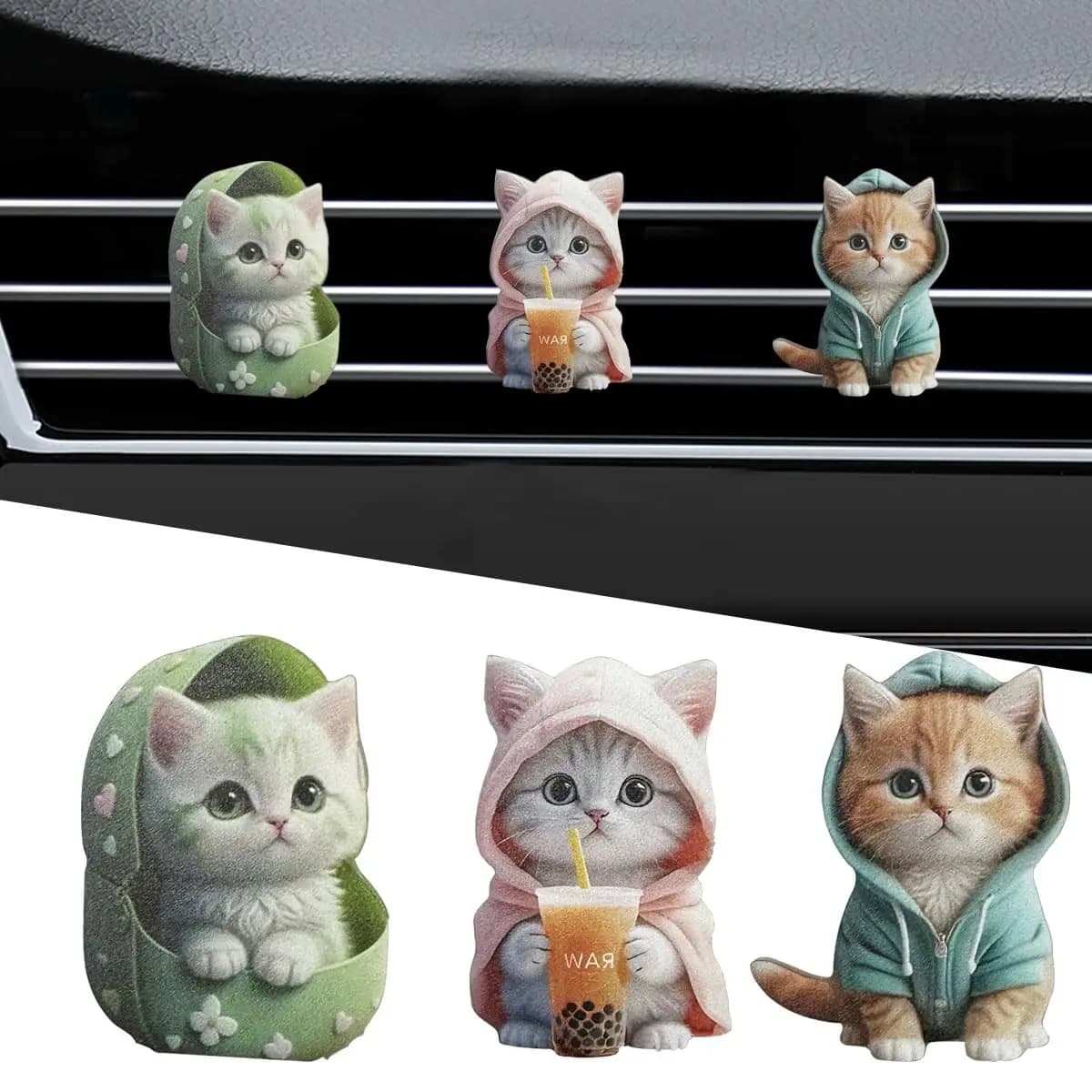 2D Car Air Intake Perfume Clip 2D Deodorant Diffuser for Environment Conditioner Perfume Clip for Aromatherapy Interior Decoration Car