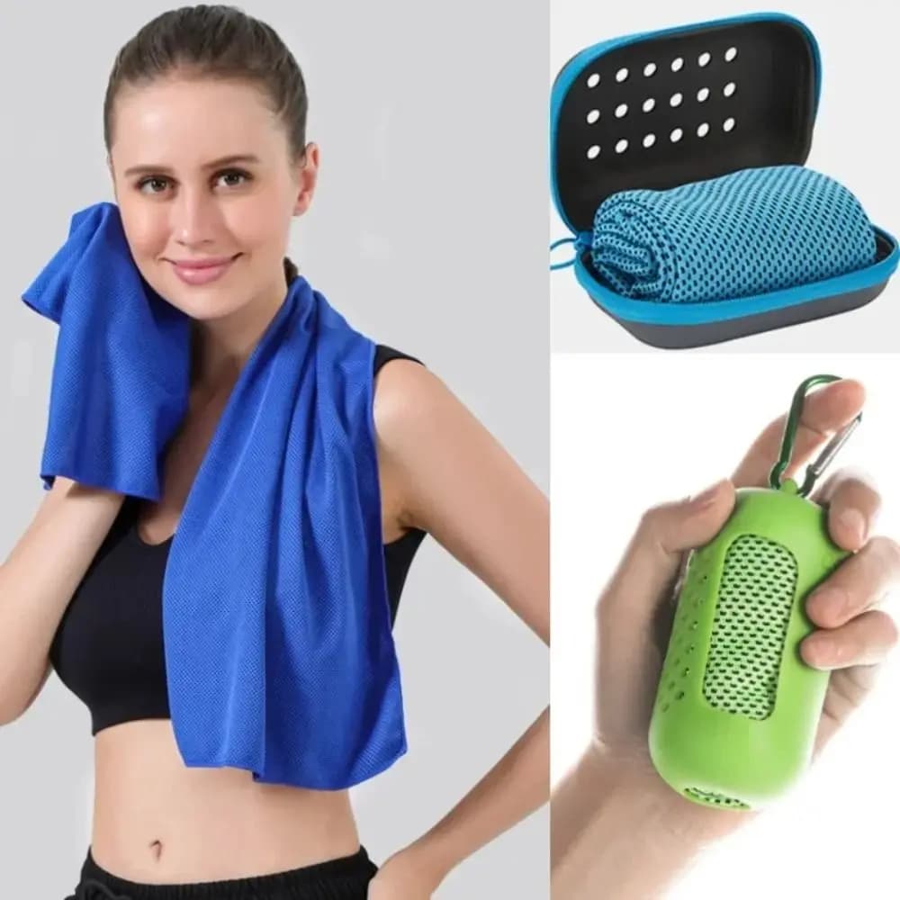 Mini asciugamano fresco per il Fitness ad asciugatura rapida con asciugamano borsa in Silicone asciugamano sportivo in microfibra ad asciugatura rapida asciugamano portatile ad asciugatura rapida
