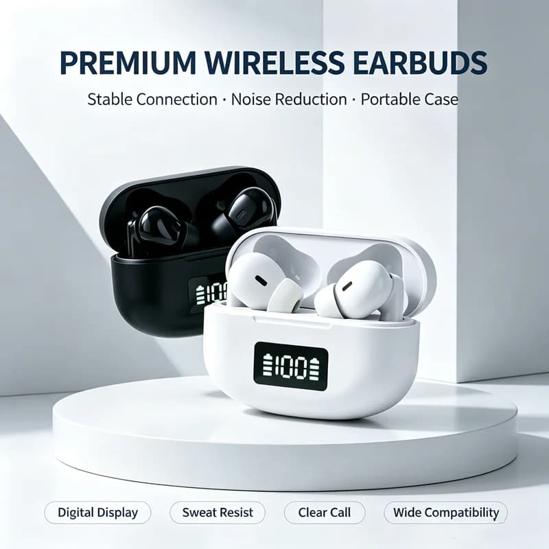 TWS Bluetooth Earphones Wireless Sports Stereo In-Ear Noise Headphones Comfortable Bluetooth Earbuds For All Smartphones