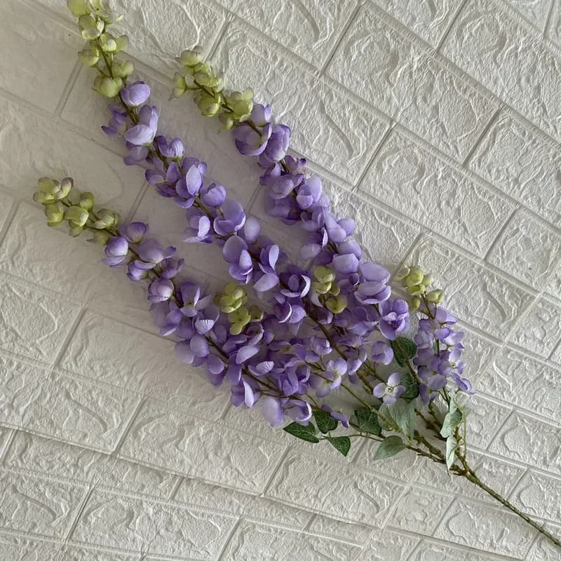 Silk Simulation Arbor No. 2 Wisterias Flowers Plant Floral Cafe Decorative Artificial Orange Wisteria Flower Room Decoration