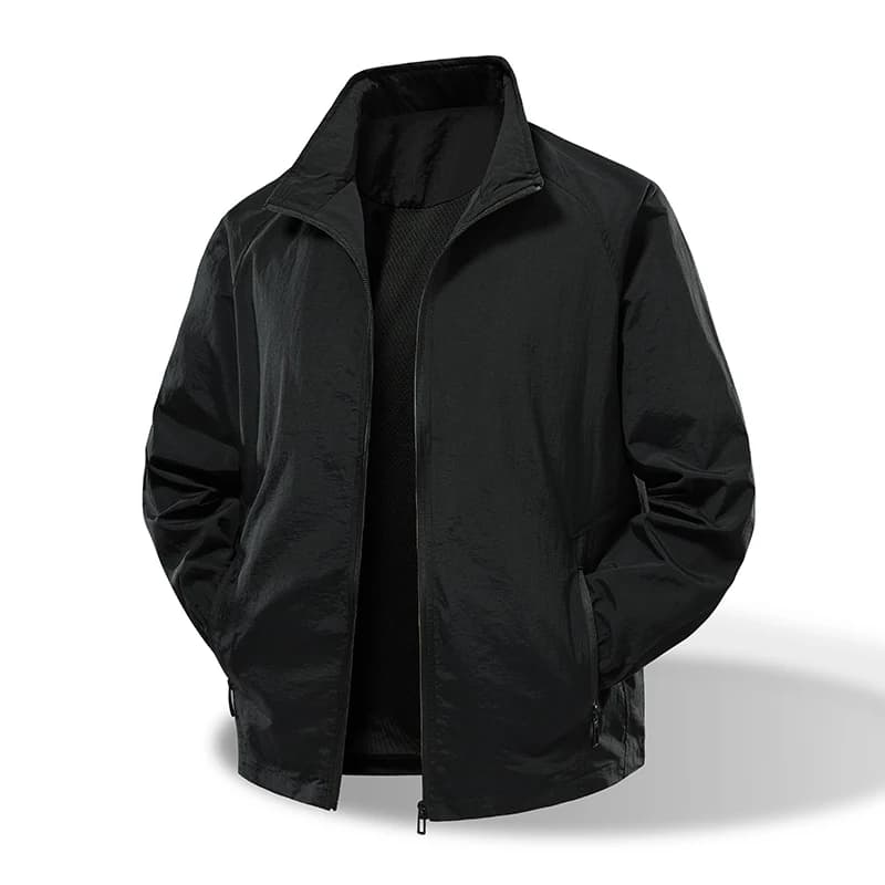 Men Spring Autumn Nylon Stand Collar Work Jacket Elastic Waterproof Outdoor Windbreaker Assault Coat