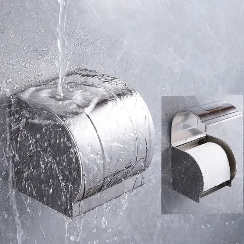 Portarotolo da Parete Multifunzione Impermeabile in Acciaio Inossidabile per Carta Igienica e Accessori Bagno - Vari Tipi