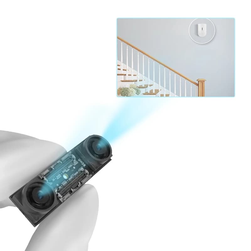 Customized S5K2M8 IMX586 Dual Lens Camera Binocular Video Doorbell Camera Sensor Module With Connector In The Middle