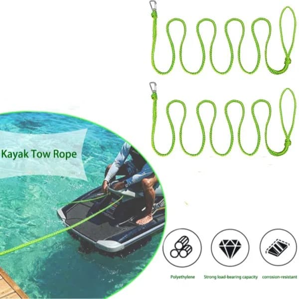 Water Motorcycle Mooring Dock Ropes Kayak Towing Rope with Clip on Dock Rope Heavy-duty Braided Ropes Bungee Jumping Dock Rope