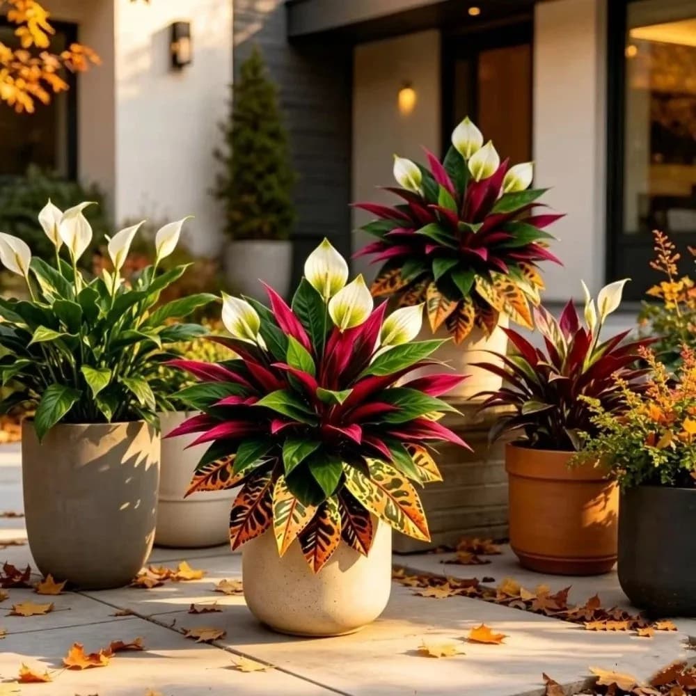 UV Resistant Fall Artificial Dragon Blood Tree Lifelike Fade-Resistant Fake Foliage Plant Real Touch Lush Leaves