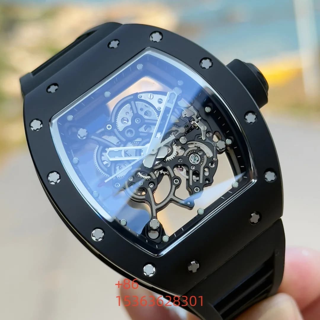 Orologio Meccanico da Uomo in Fibra di Carbonio Multifunzione con Movimento Importato e Volano Automatico