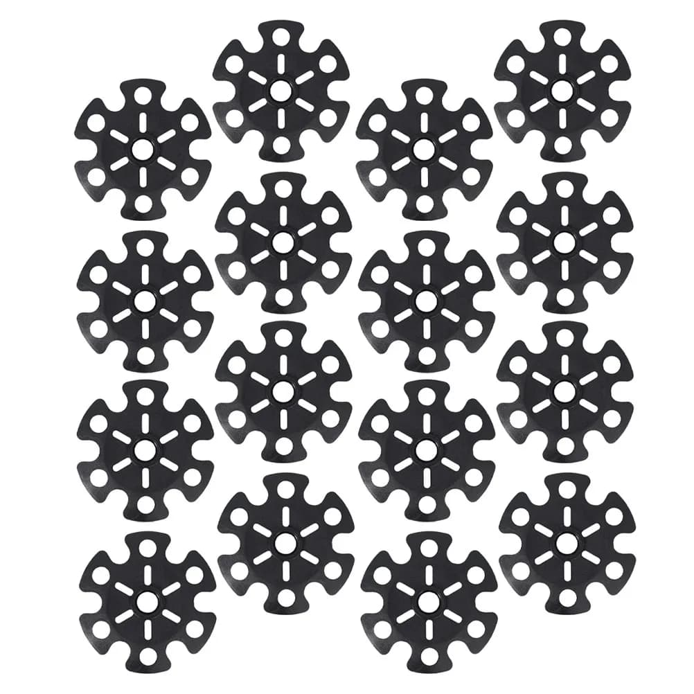 20Pcs Trekking Pole Accessories Snowflake Shaped Snow Baskets Lightweight Quick Install Anti Wear Edges for Hiking Sticks