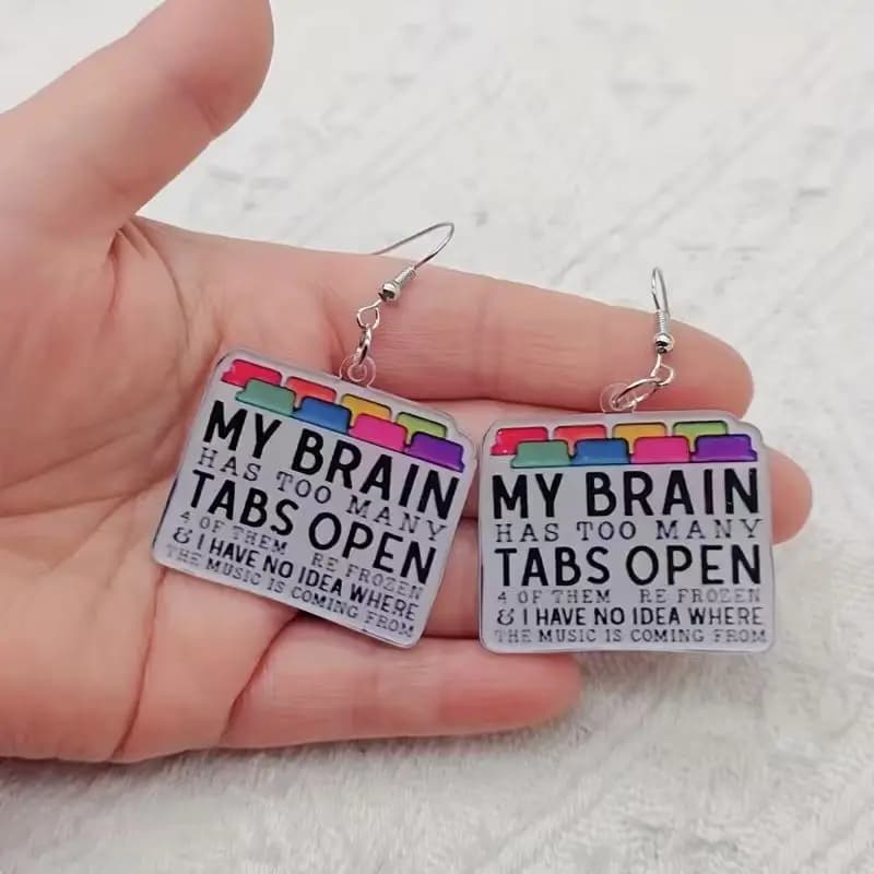 10pcs acrylic colored letter earrings, women's earrings, the best choice for gifts