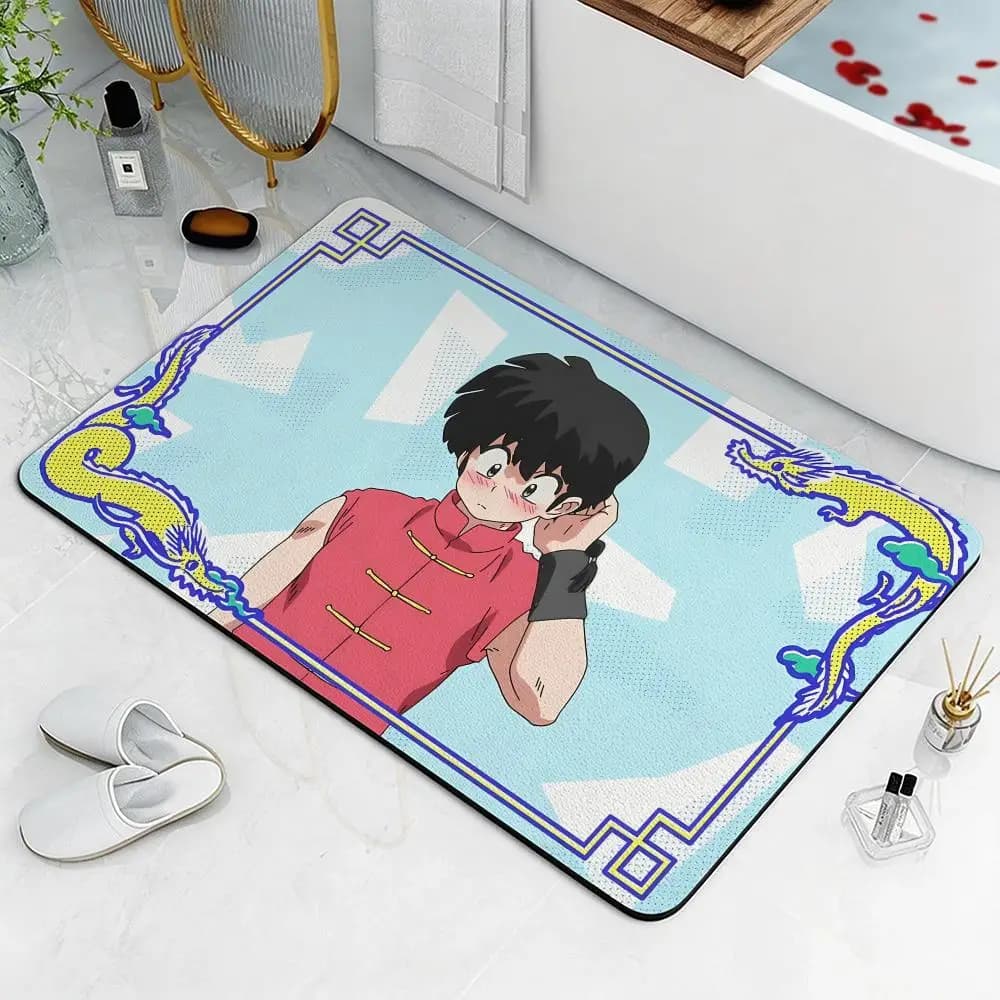 Tappetino Anime R-Ranma in Diatomite Ecologico Antibatterico e Antiodore per Cucina e Bagno