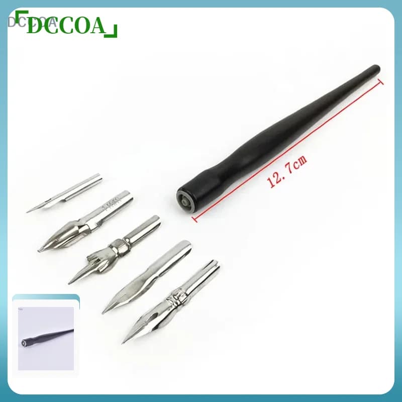 5 Nib With 1 Holders Anime Pen Tip Calligraphy Drawing Pen Set Kit Tool Set