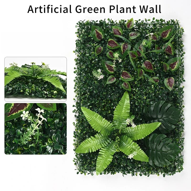 1PC Pannelli murali piante verdi artificiali Simulazione Pianta Sfondo Decorazione murale Pianta bionica 3D Prato esterno, Erba finta