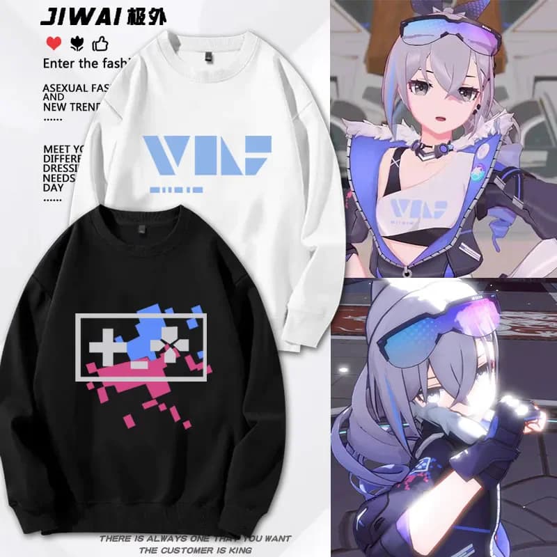 Honkai：Star Rail Silver Wolf Anime Cosplay Unisex Hood Hoodie Sweatshirts Men Woman Pullover Coat Sportswear Halloween Gift