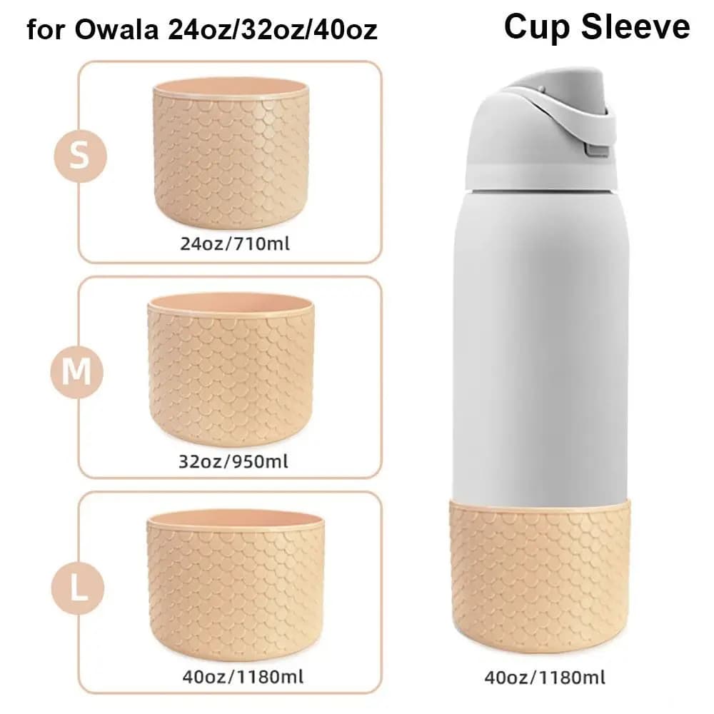 1Pcs Silicone Boot for Owala 24oz 32oz 40oz Anti-Slip Protective Sleeve Boot Bottom Base Water Bottle Accessories